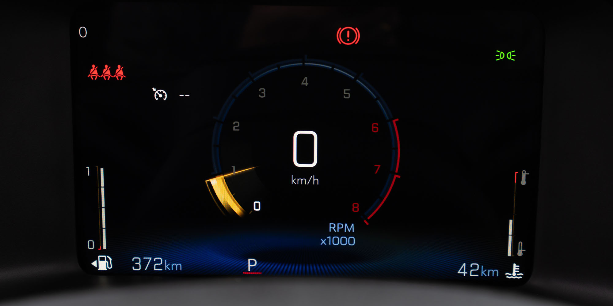 Tablero digital de la Chevrolet Montana 2026, información clara y moderna.