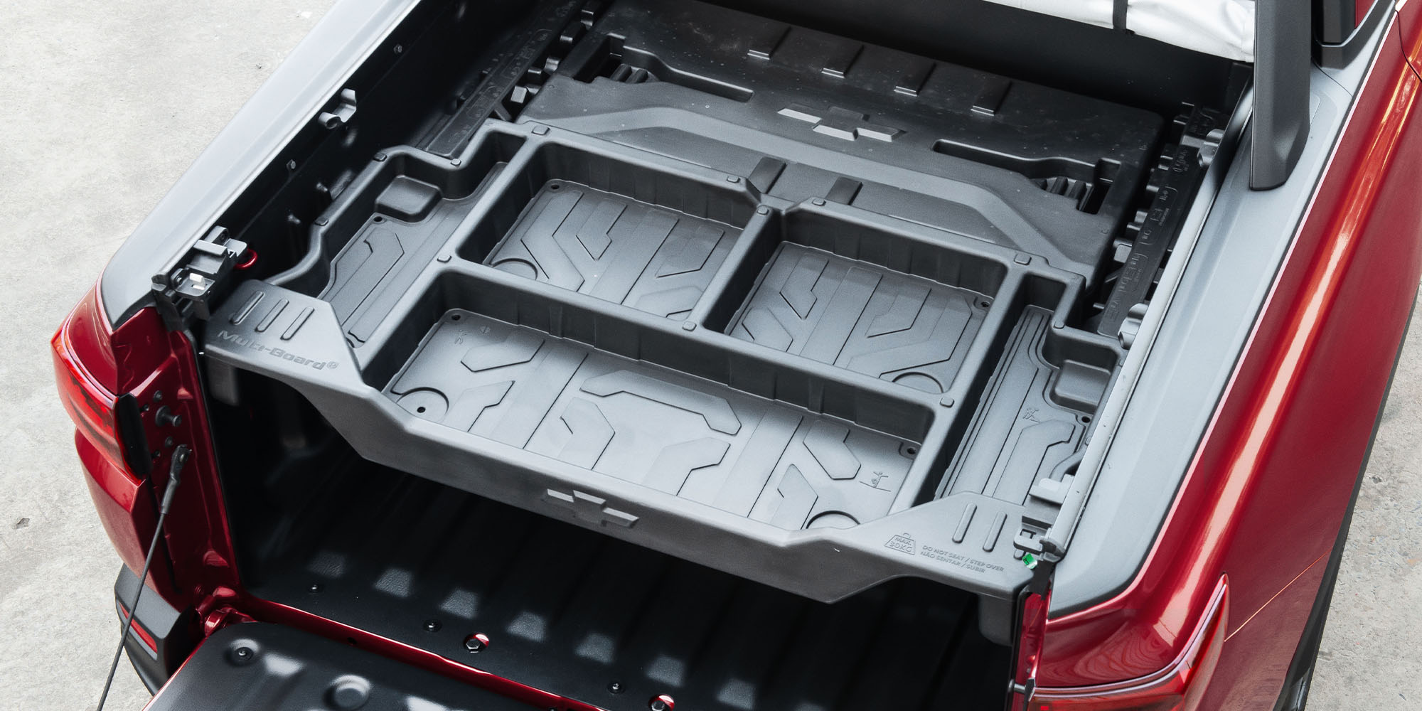 Caja multiflex de la Chevrolet Montana 2026, versatilidad en carga.